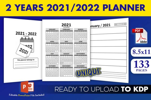2 Years 2021 2022 Planner KDP Interior Design