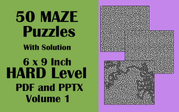 50 Maze Puzzle HARD Level PDF PPTX Vol 1