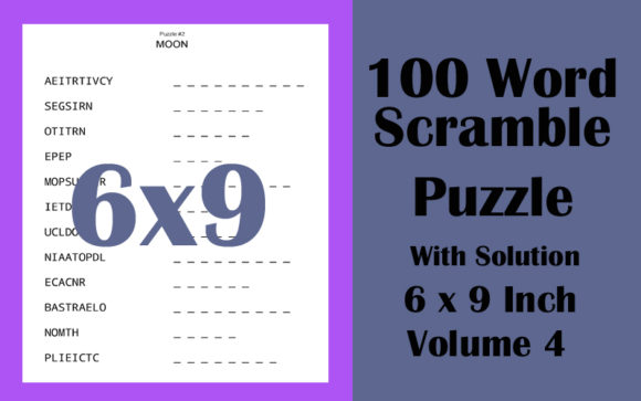 6x9 Word Scramble Vol 4: KDP Ready Interior