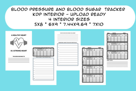 Blood Pressure Blood Sugar Tracker KDP Design Assets