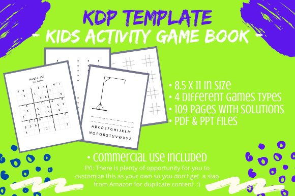 Maximizing Your KDP Interior – Kids Activity Game Book Template for Unique Low Content Publishing