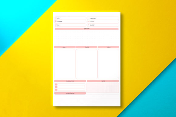Pink Tarot Log Book: KDP Interior & Editable Template