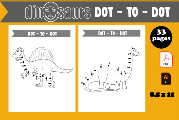 Unleashing Prehistoric Creativity: A Deep Dive into 33 Dinosaur Dot-to-Dot Pages for Kids